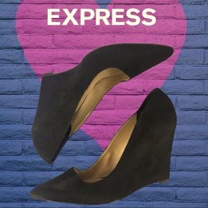 Suede heels from Express. Worn once. No scuffs to suede, like new